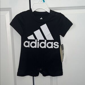 Adidas Black and White Short Sleeve Romper